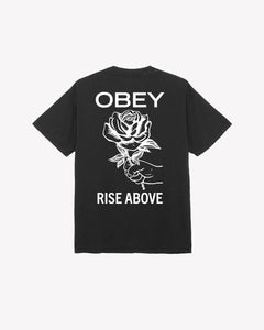 OBEY RISE ABOVE ROSE CLASSIC PIGMENT TEE
