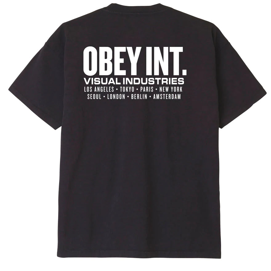 OBEY INT. VISUAL INDUSTRIES HEAVY WEIGHT CLASSIC BOX TEE