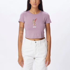 OBEY MINE! CROPPED CHLOE FITTED TEE